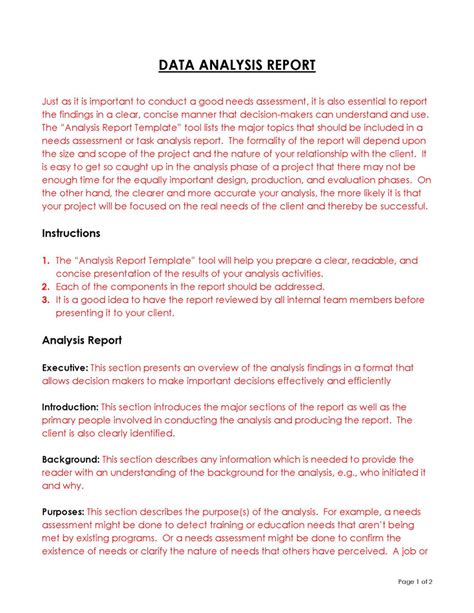 data analysis report example|analysis report format.